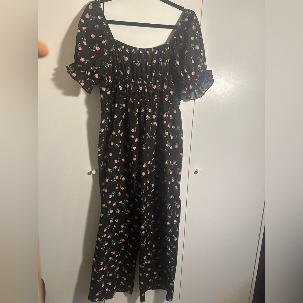 Inspired Hearts Black Floral jumpsuit 💞